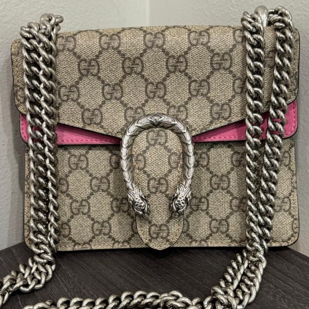 GUCCI  DIONYSUS  WITH PINK LEATHER TRIM